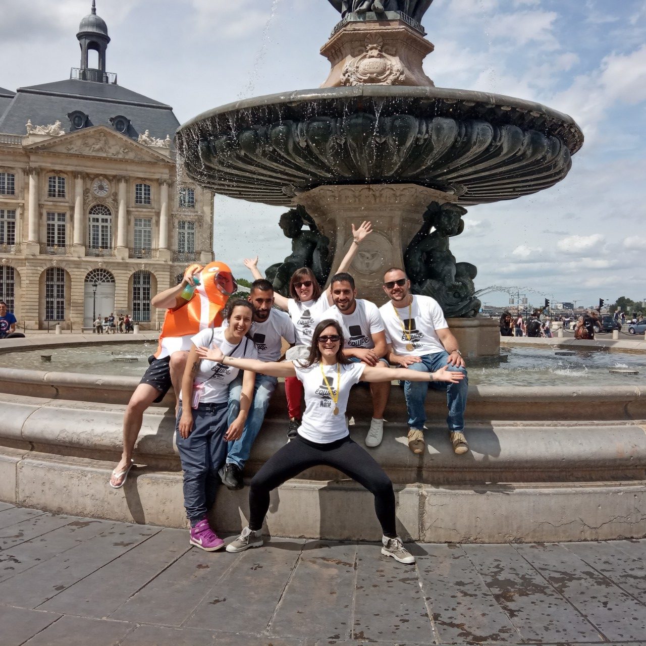 Photo de fin d'un jeu de piste Ă bordeaux